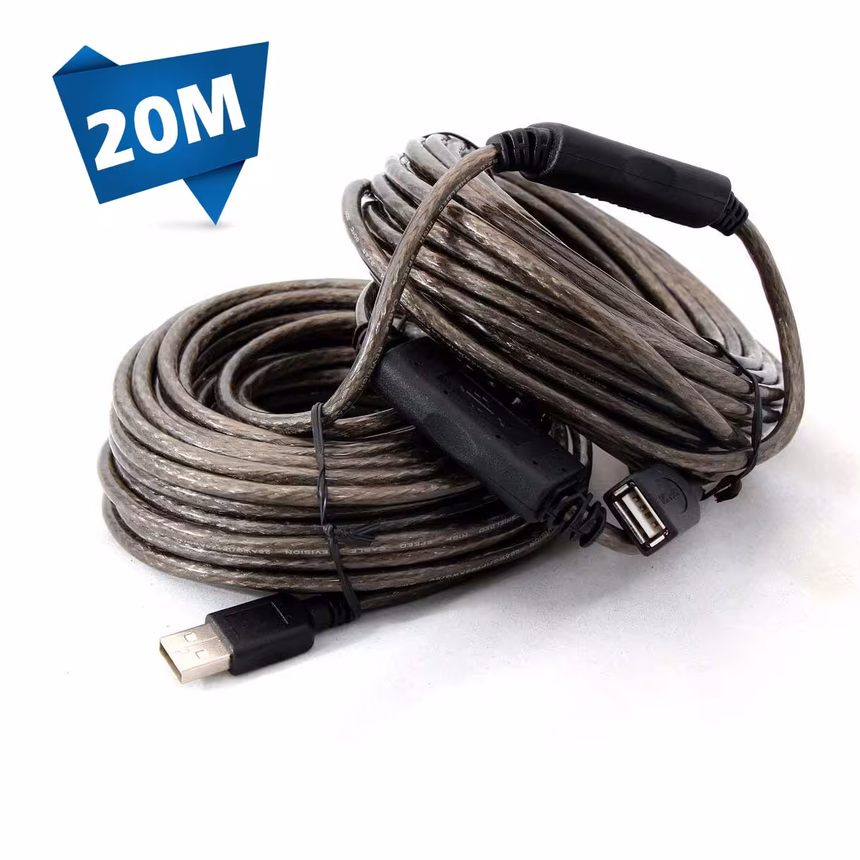 کابل افزایش طول USB تقویت 20 متری (بافر دار)