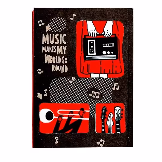 دفترچه یادداشت مدل بولت ژورنال نقطه ای طرح Music