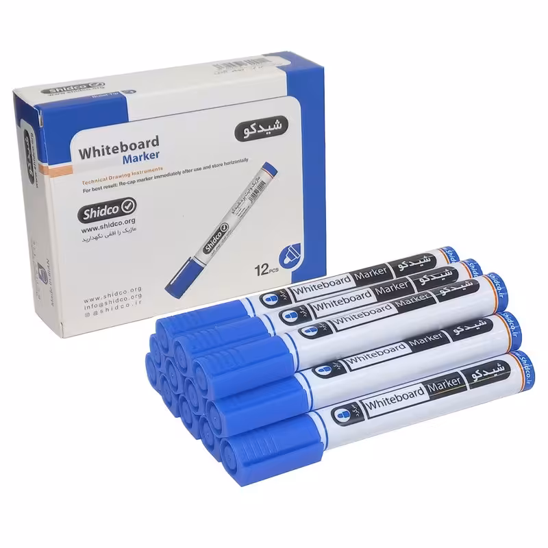 ماژیک وایت برد شیدکو - بسته 12 عددی - سر تخت