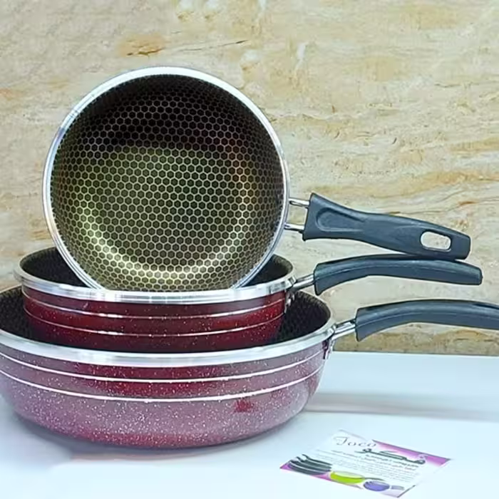 تابه دسته دار گرانیتی سه تایی
