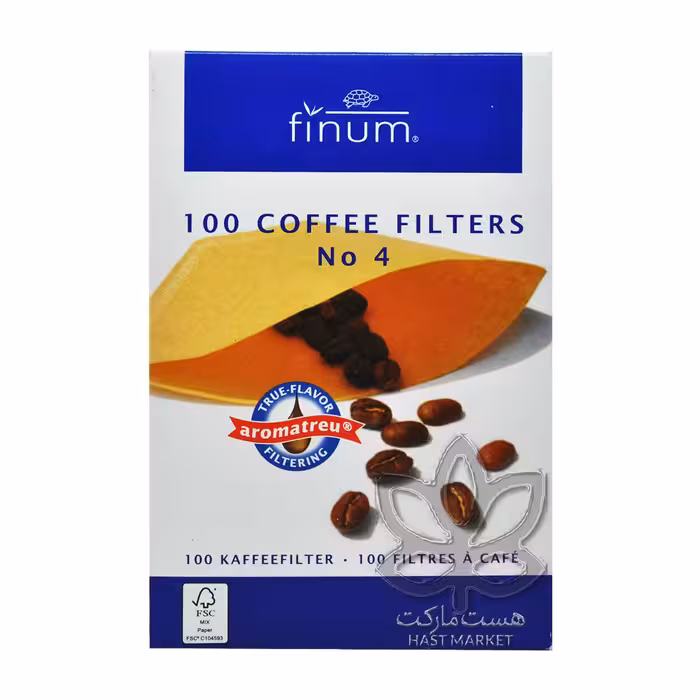 فیلتر قهوه ( شماره 4 ) 100 عدد فینوم - finum