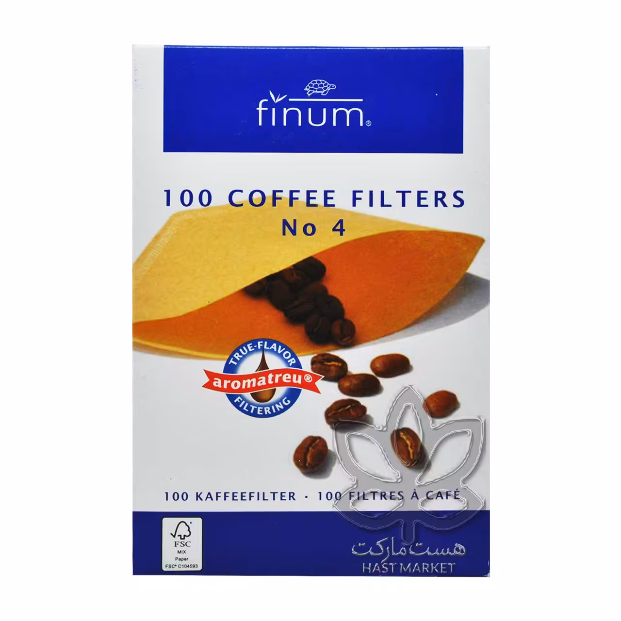 فیلتر قهوه ( شماره 4 ) 100 عدد فینوم - finum