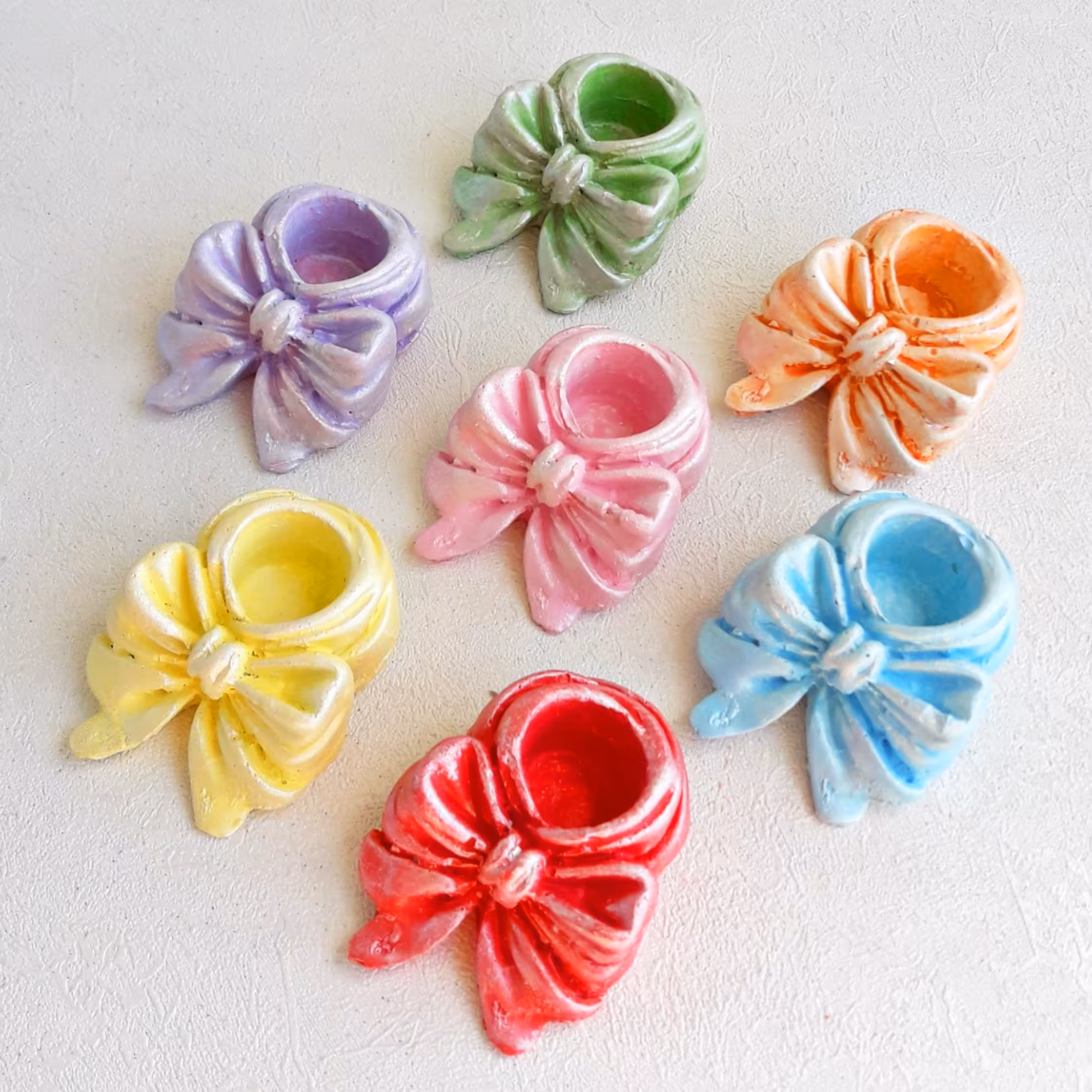 جاشمعی پاپیونی رنگی(2عددی)