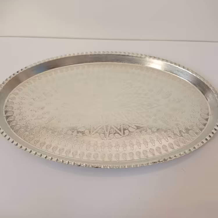 سینی مسی بیضی شکل قلع شده سایز 6 نانو شده