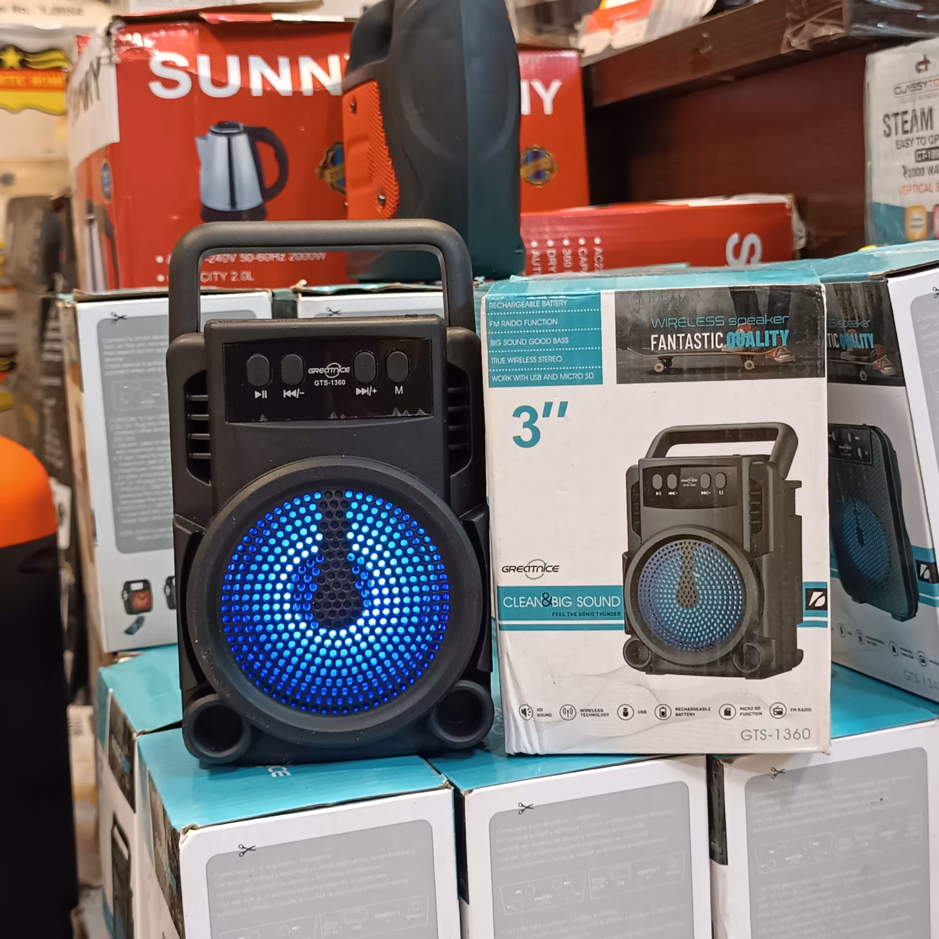 اسپیکر بلوتوثی قابل حمل مدل GTS1360