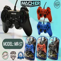 گیم پد تک شوکدار MACHER MR-P57  یکسال گارانتی رنگ مشکی