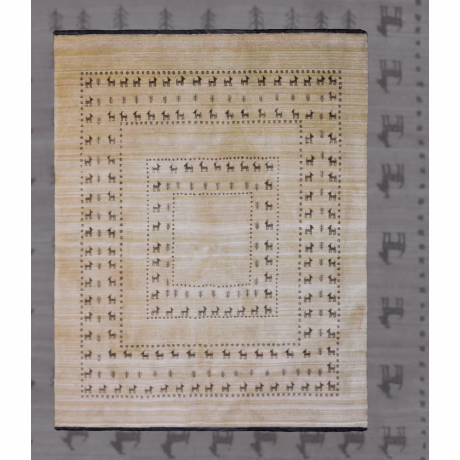 گبه طرح حیوانات پشمی