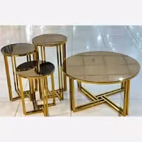 میز عسلی و جلو مبلی مدل نازی(آبکاری درجه 1 فورتیک)(ارسال با باربری و به صورت پس کرایه)