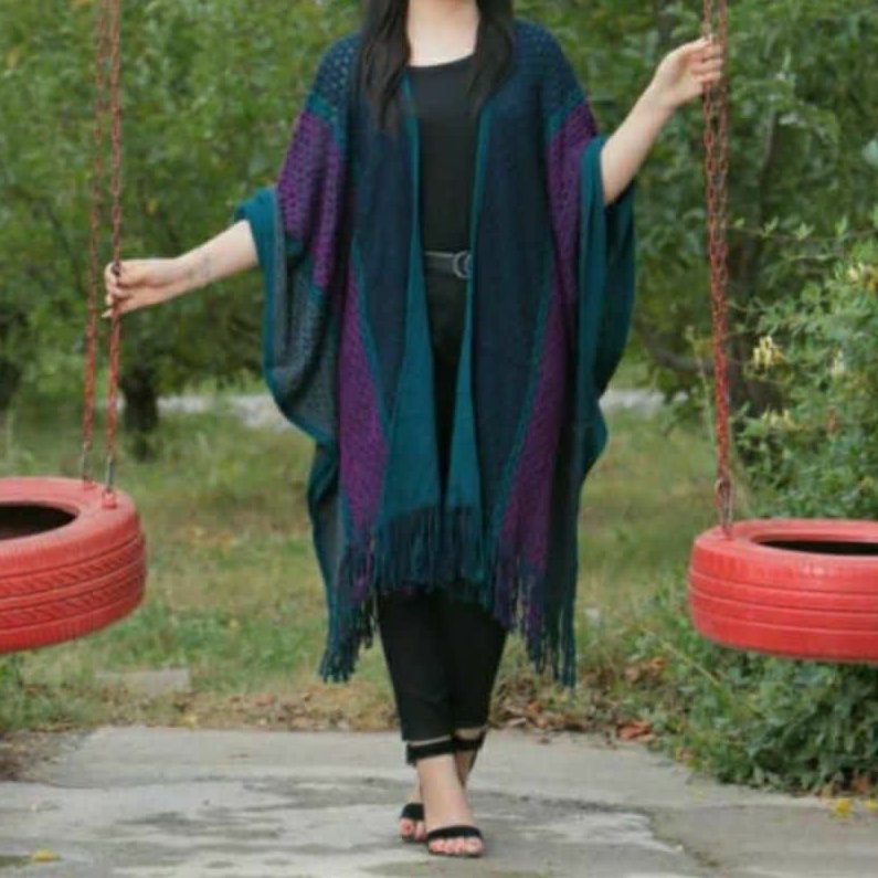 پانچ بافت زنانه پاییزه بسسسیار شیک فری سایز رنگبندی