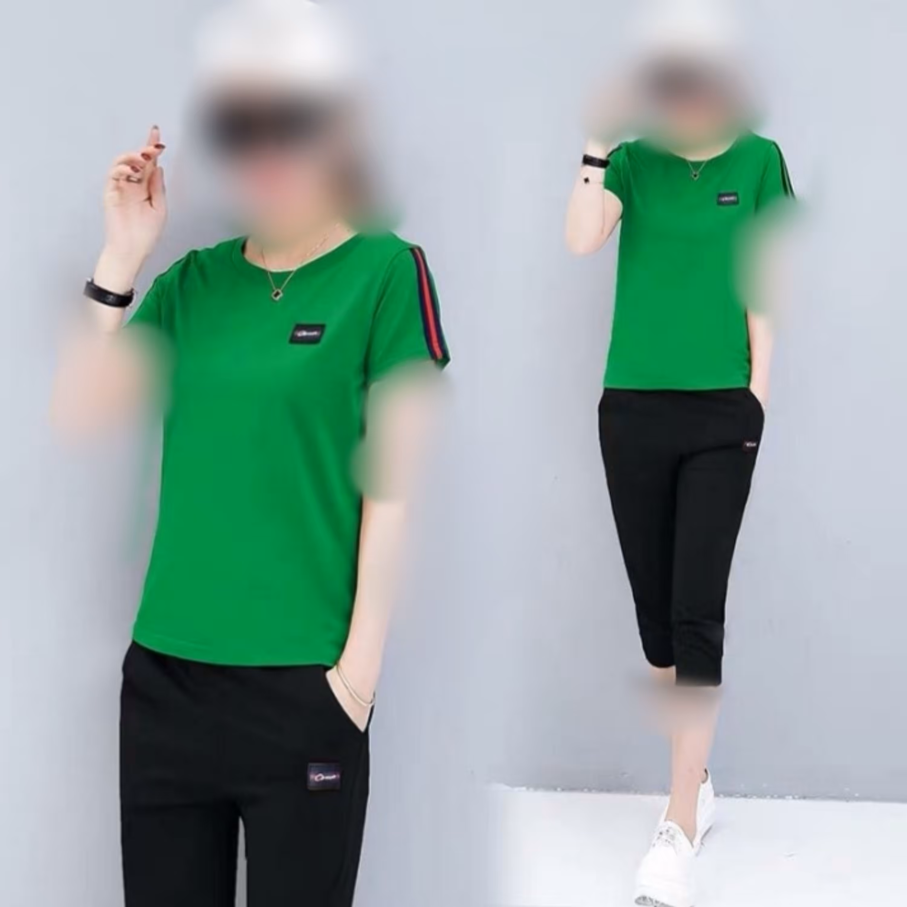 تیشرت شلوارک ست ورزشی  نخی خنک تخفیفی بهاره در 2 رنگ  موجودی محدود