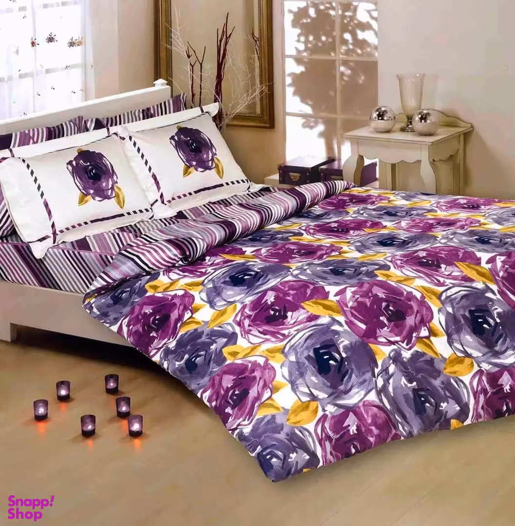 ست لحاف 3 تکه رزین تاژ (Rezin Taj) مدل آدرینا یک نفره سایز 47x19x60 سانتی‌ متر