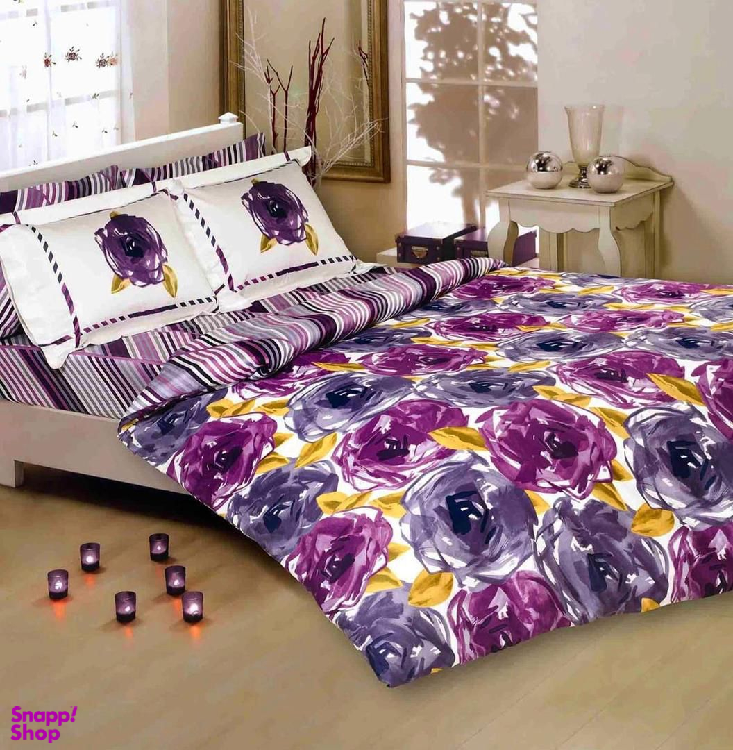 ست لحاف 3 تکه رزین تاژ (Rezin Taj) مدل آدرینا یک نفره سایز 47x19x60 سانتی متر