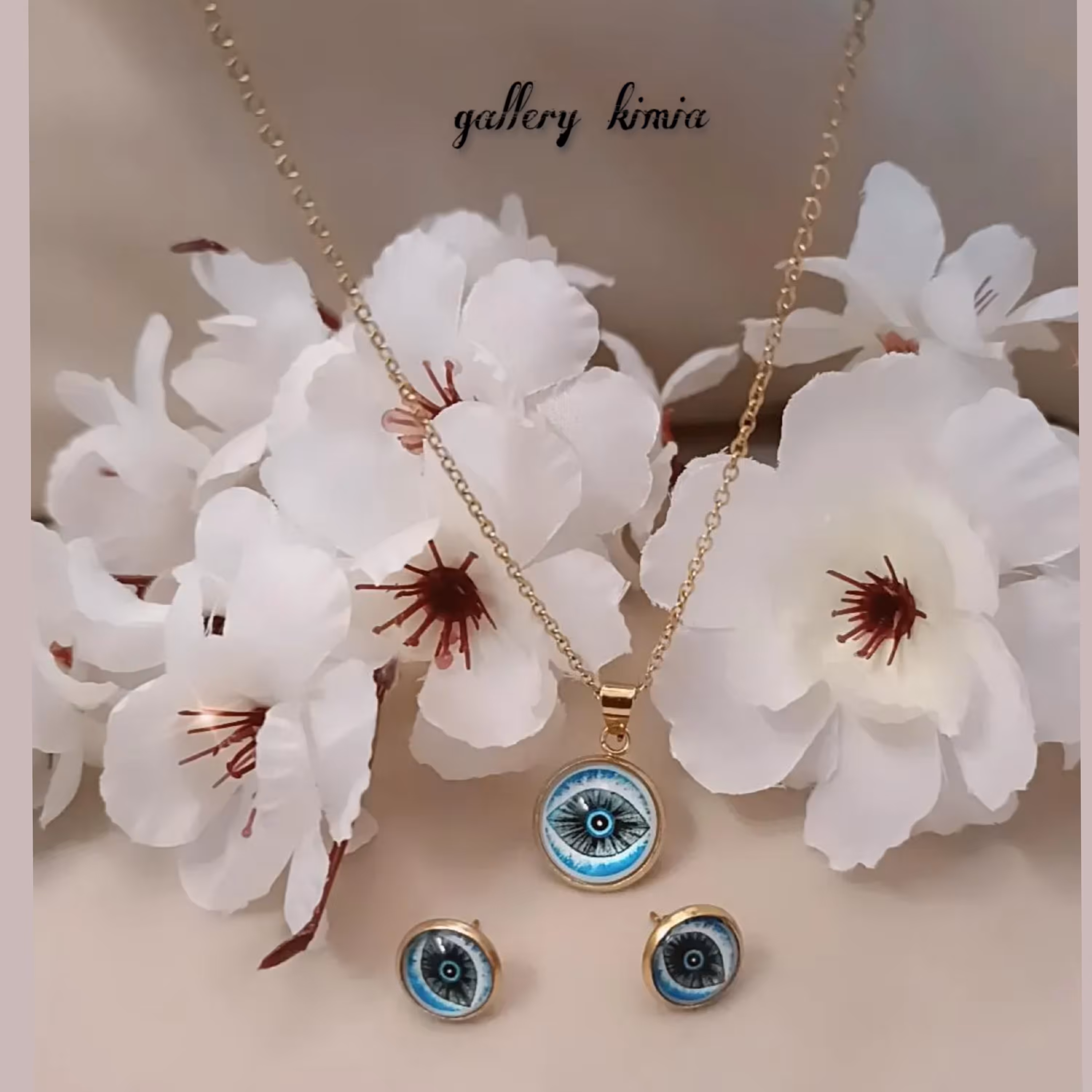 نیم ست دخترانه چشم و نظر استیل