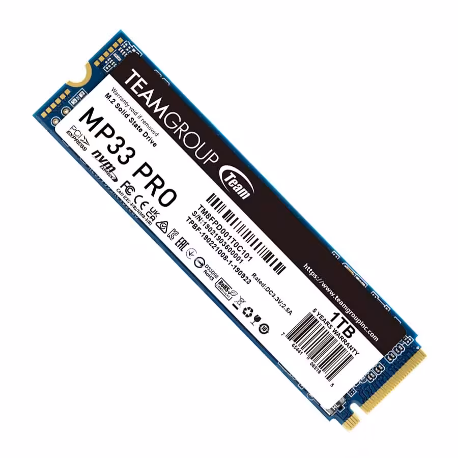 قیمت و خرید اس اس دی 1 ترابایت تیم گروپ مدل MP33 PRO M.2 2280 PCIe NVMe | یاس ارتباط