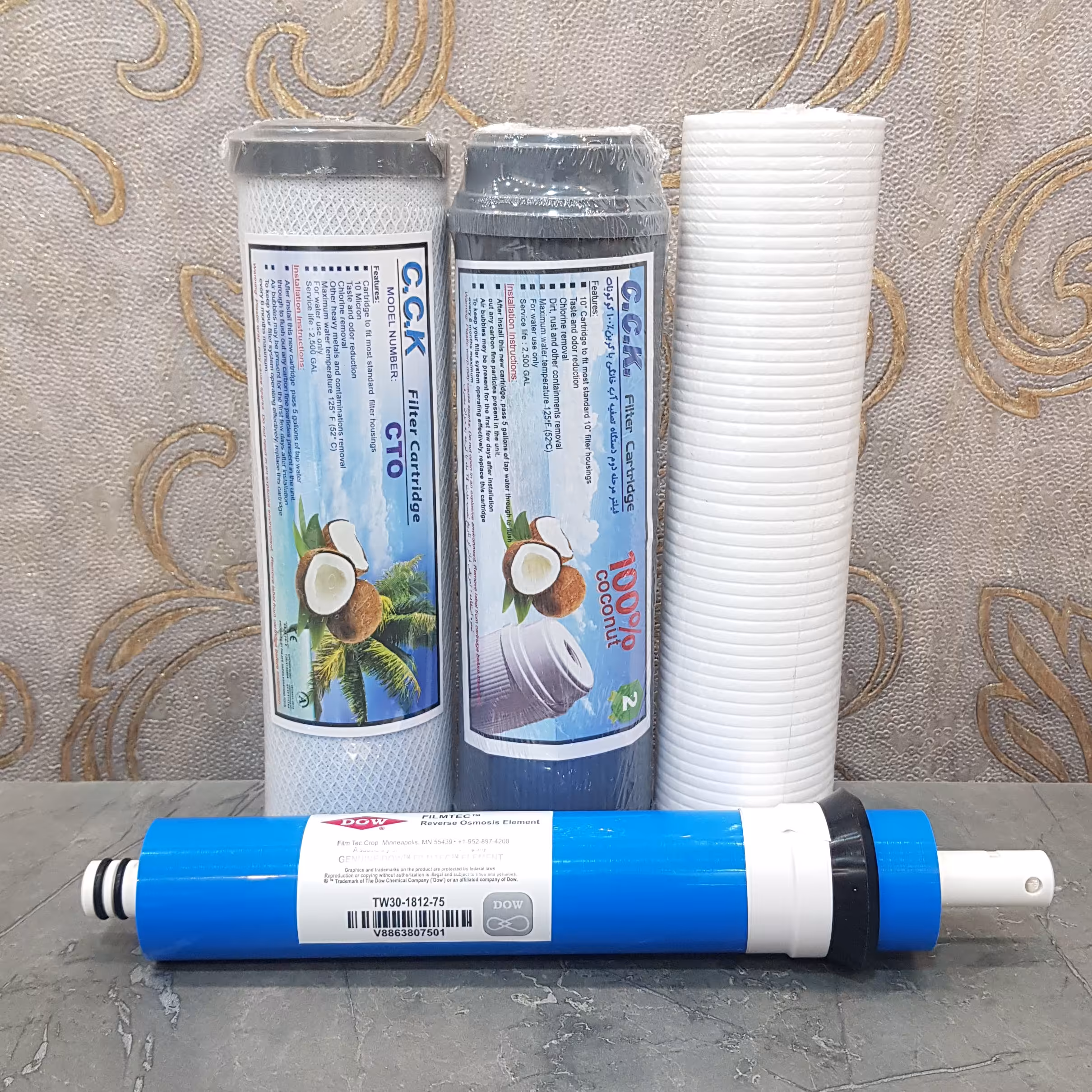 پک 4عددی فیلتر تصفیه آب خانگی ممبران وارداتی