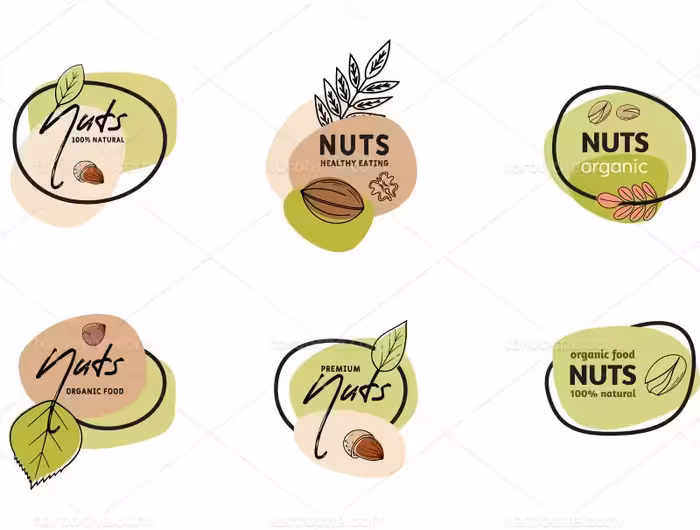 وکتور لوگوی آجیل فروشی | گرافیک با طعم تربچه