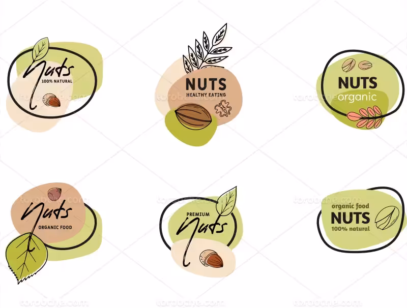 وکتور لوگوی آجیل فروشی | گرافیک با طعم تربچه