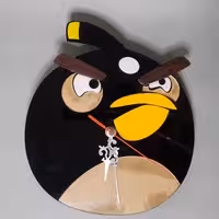 ساعت انگری برد مشکی جنس پلکسی سایز 30سانتی متر