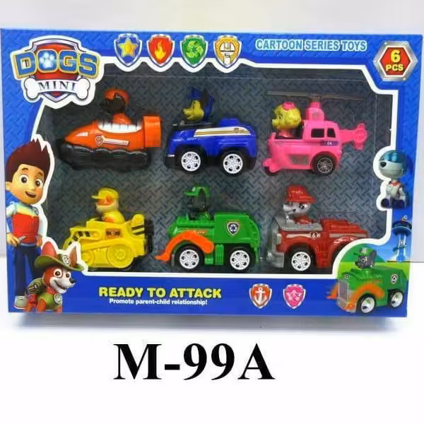ست ماشین شخصیت سگ نگهبان 6 عددی