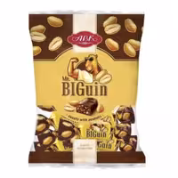 شکلات با مغز بادام زمینی و کارامل مستر بیگویین حجم 1 کیلوگرم