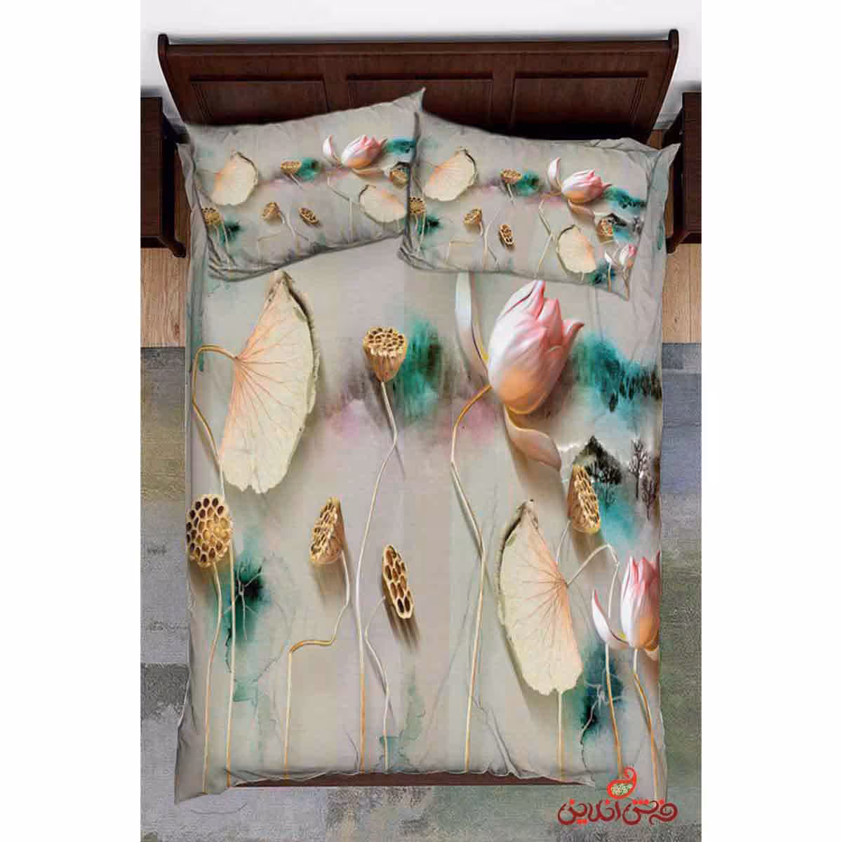 روتختی طرح گل نیلوفر کد 2443