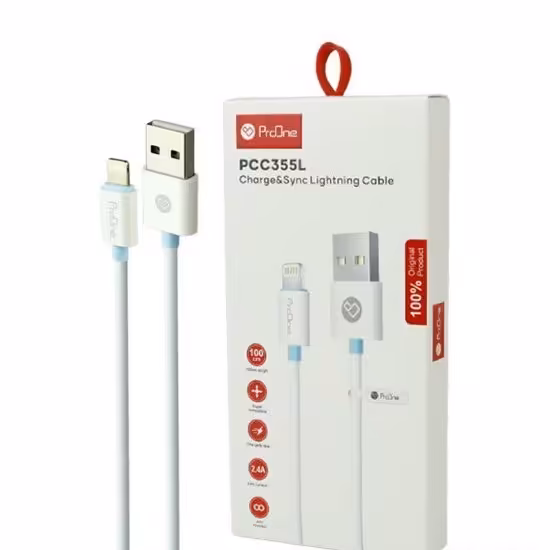 کابل آیفون (lightning) طول 1 متر پرووان (ProOne) مدل PCC355L

