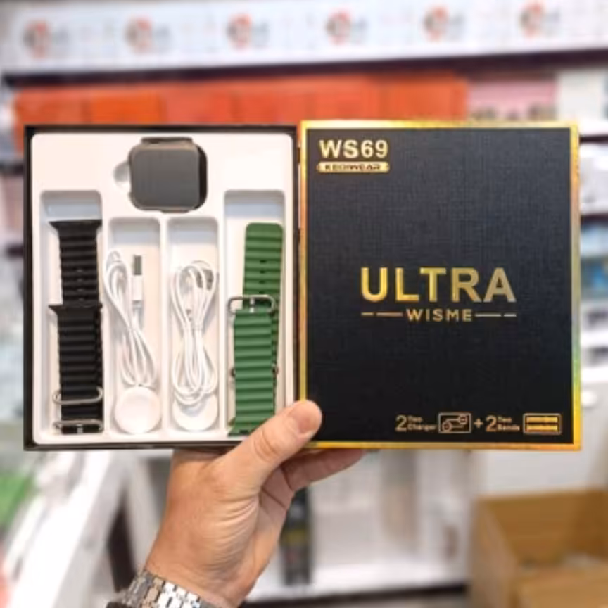 ساعت هوشمند اولترا با 2 شارژر و 2 بند