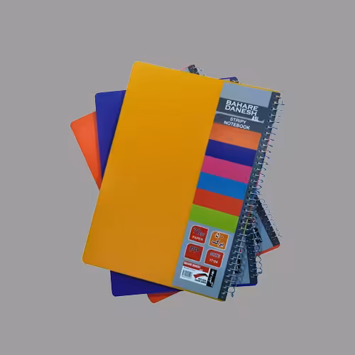 دفتر 80 برگ سیمی جلد طلقی بهار دانش 12 جلدی