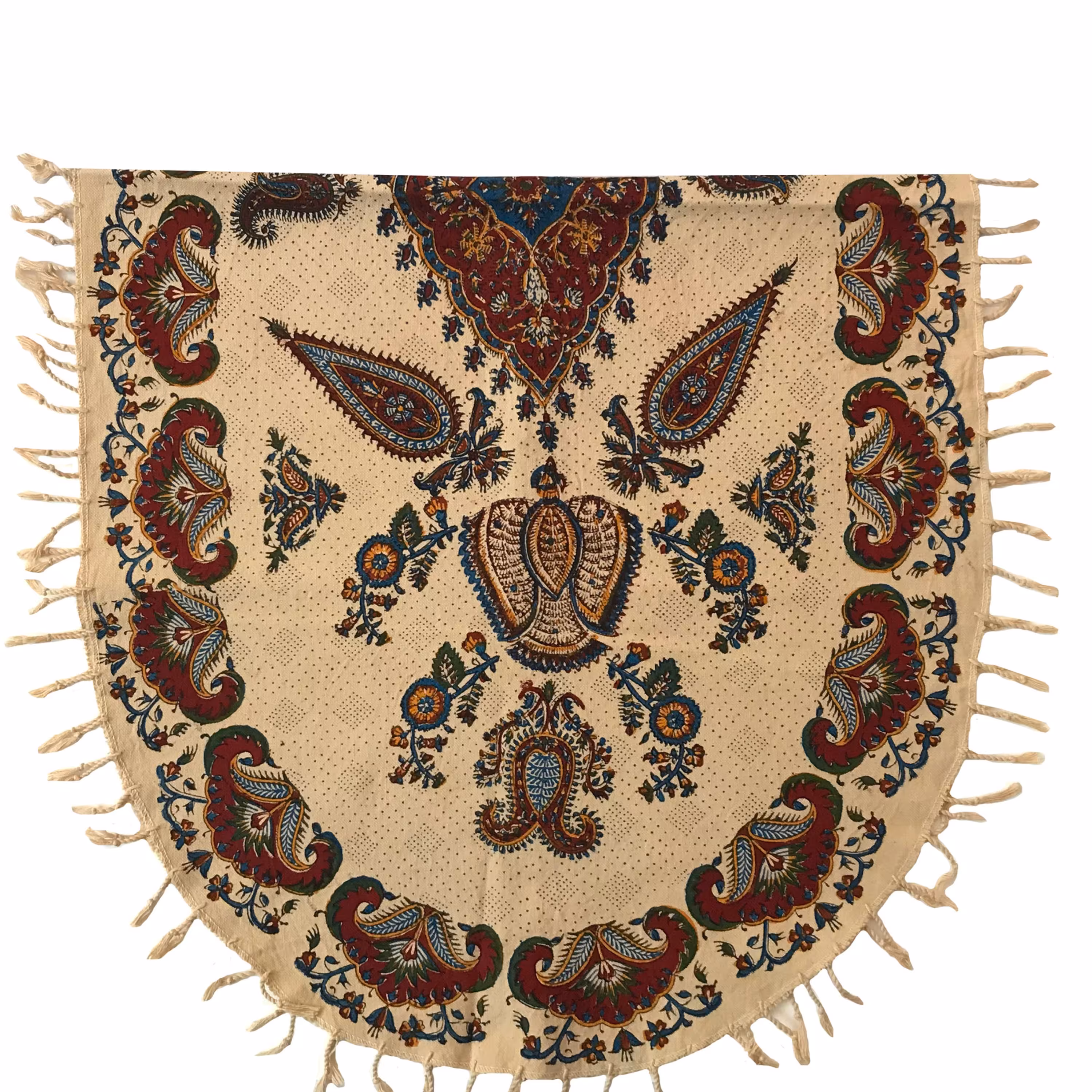 رومیزی قلمکار بیضی سایز 60- 120