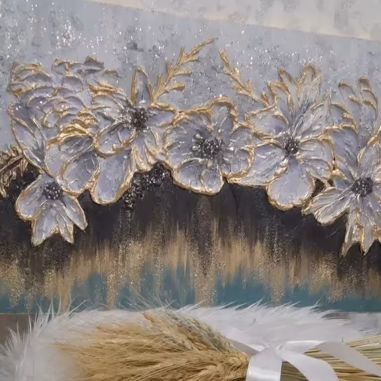 تابلو  گل برجسته،تکسچر رزین