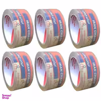 چسب نواری پهن ایران چسب کد 001 بسته 6 عددی