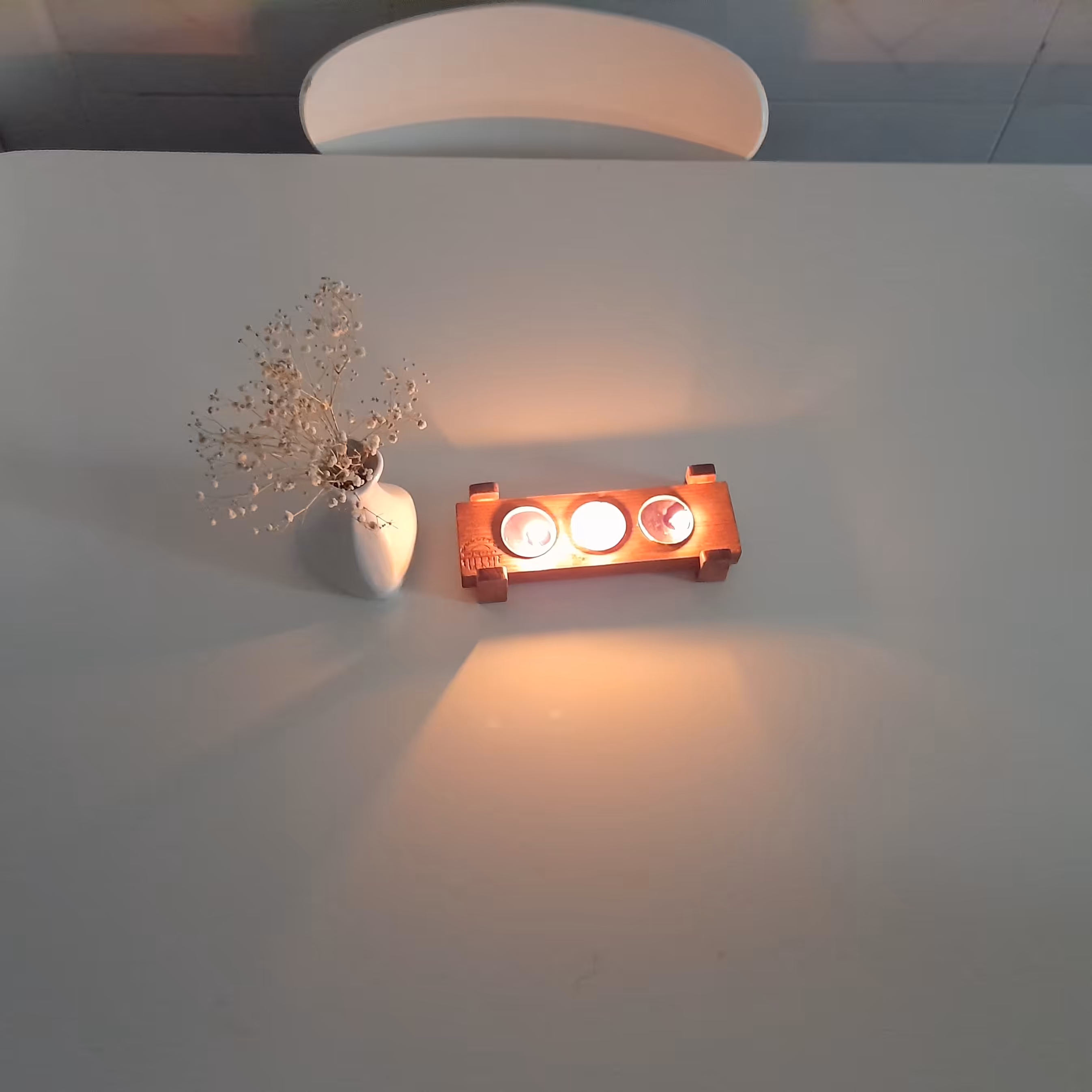 شمعدان چوبی فان سه شعله (استند وارمر)