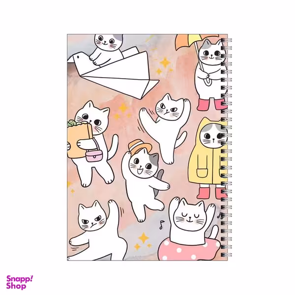 دفتر مشق 80 برگ بامبیلیپ طرح لایف استایل گربه ای کد 8877447