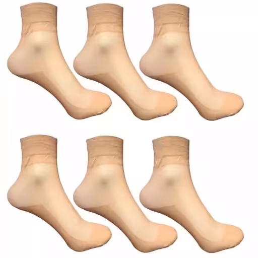 جوراب شیشه رنگ پا با کیفیت دو ربع