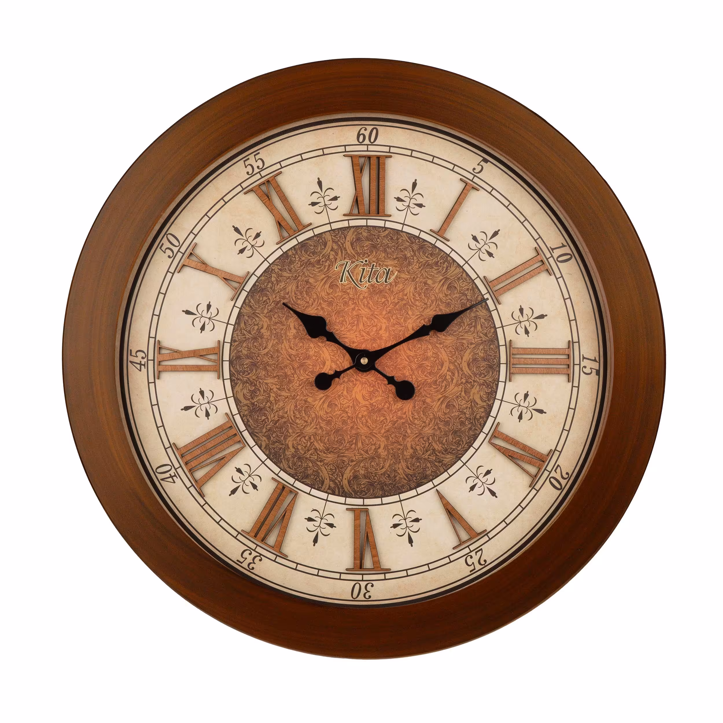 ساعت دیواری چوبی مدل کیتا آنتیک کد CKA 712 - (قطر 60 cm)