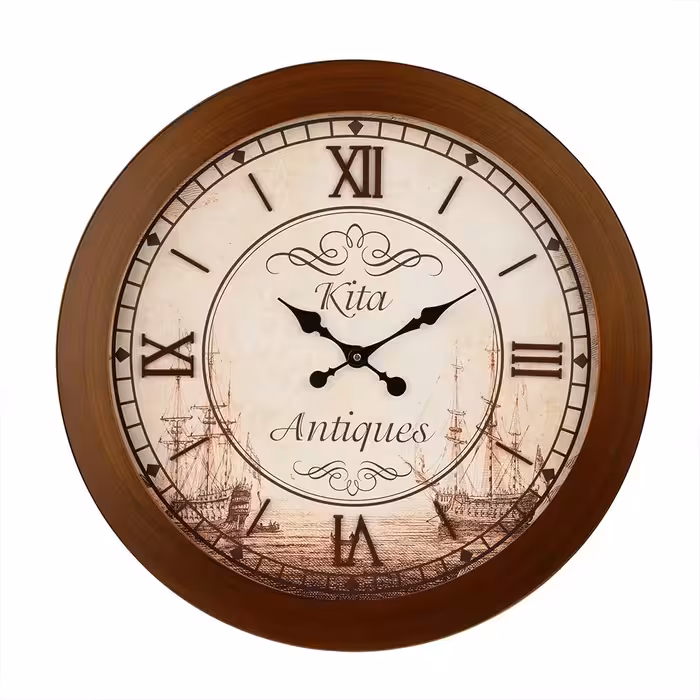 ساعت دیواری چوبی مدل کیتا آنتیک کد CKA 705 - (قطر 60 cm)
