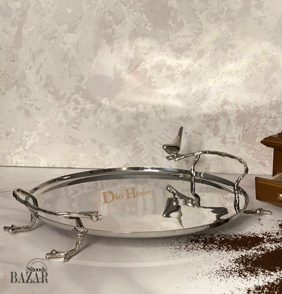سینی استیل طرح گنجشک کد 6613