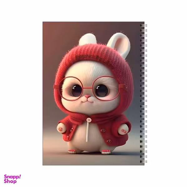 دفتر مشق 100 برگ بامبیلیپ طرح خرگوش با هودی قرمز کد 9814089