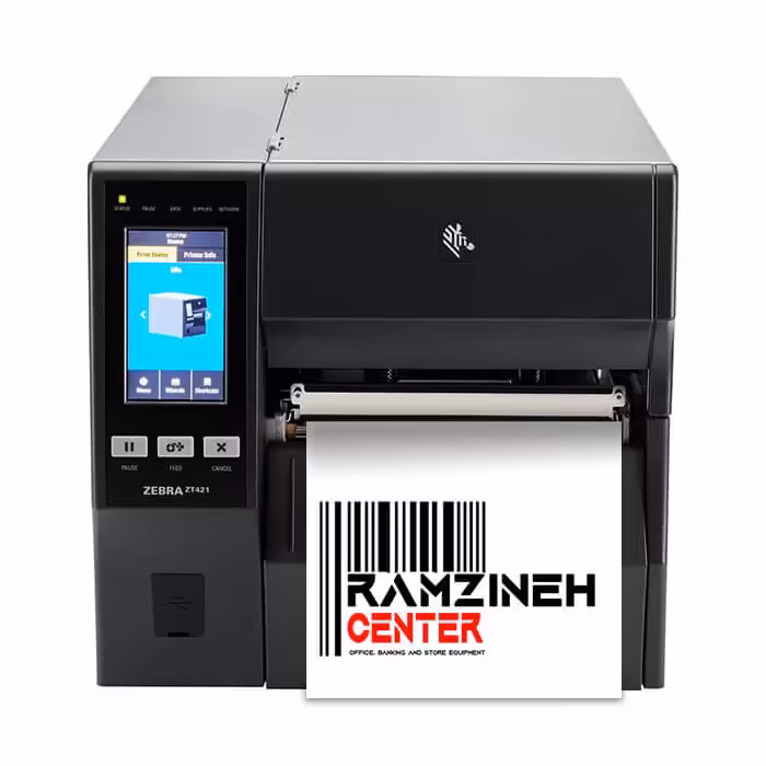لیبل پرینتر صنعتی Zebra ZT421 203dpi   Rewinder