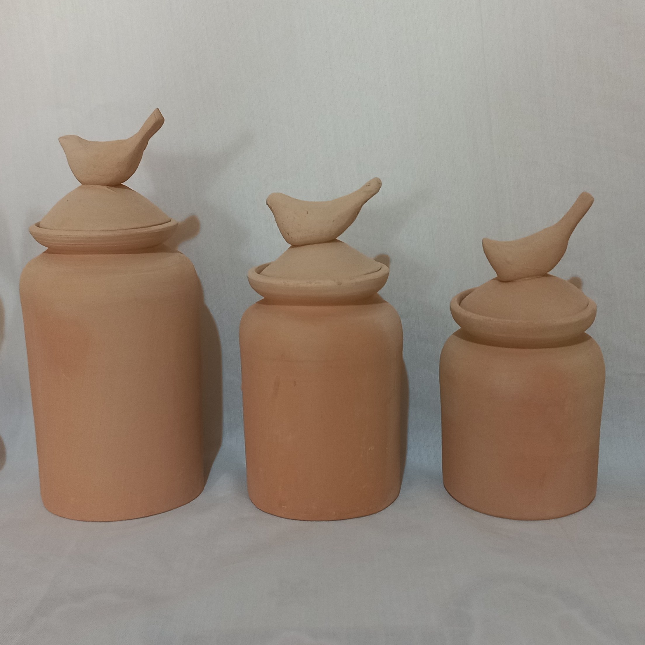 جا ادویه سفالی استوانه ای