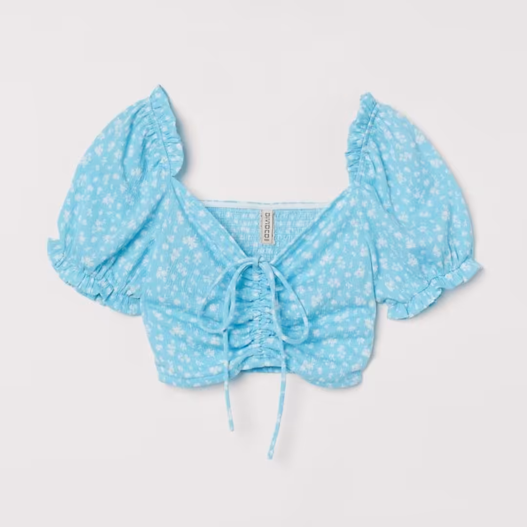 کراپ آستین پفی زنانه اچ اند ام سایز 38به 40