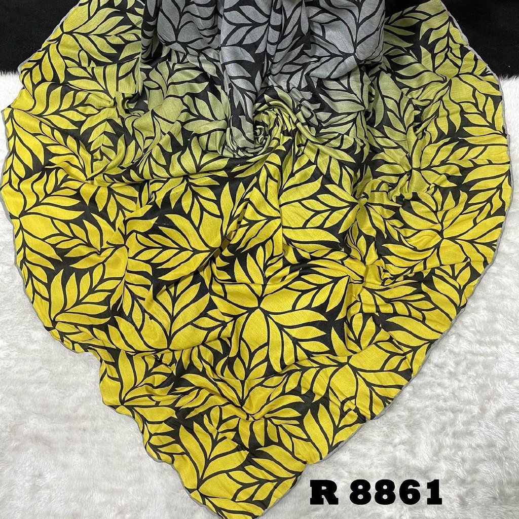 روسری طیفی طرحدار قواره 120 دست دوز