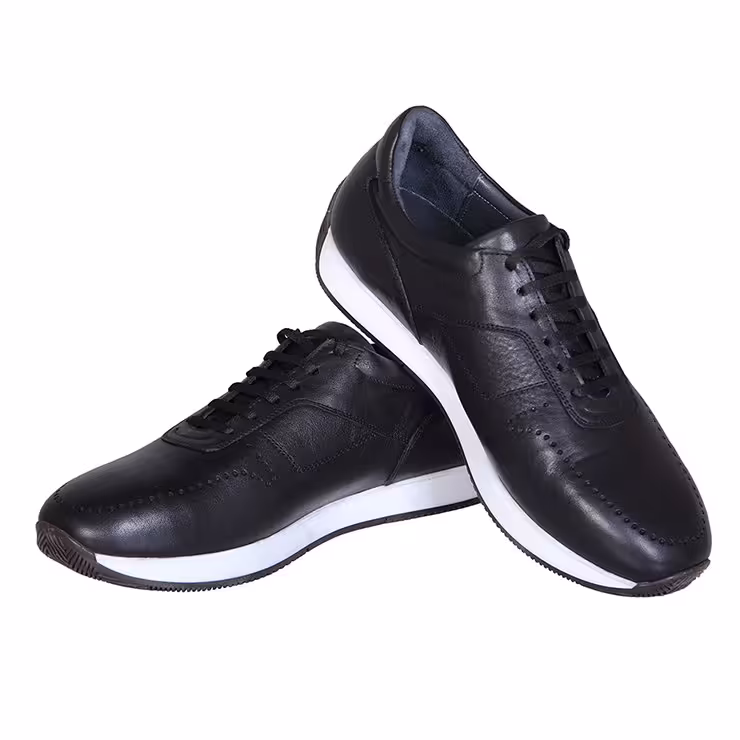 کفش چرم طبیعی مردانه روزمره کد GH5003 مشکی