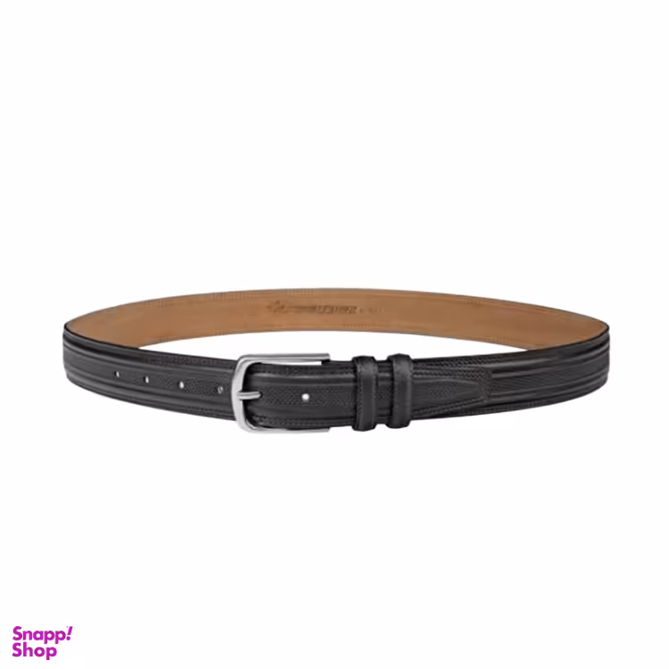 کمربند مردانه نوین چرم مدل دودوخت طرحدار کد Ss- BT0702