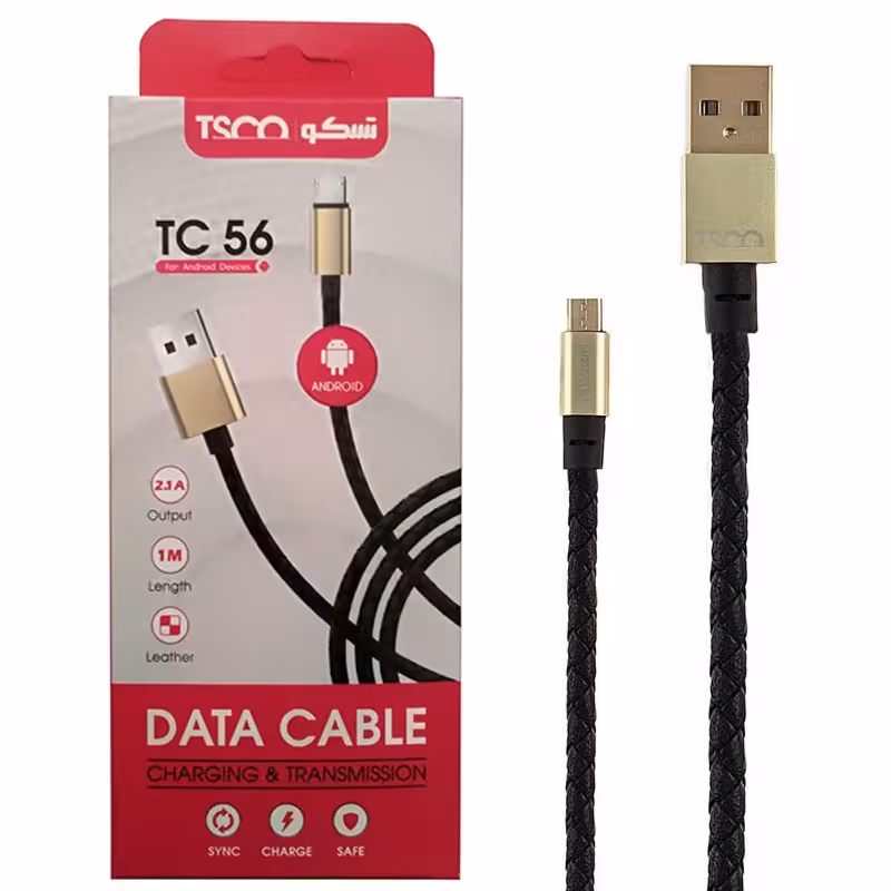 کابل تبدیل USB به microUSB تسکو مدل TC 56 طول 1 متر