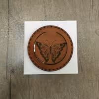 آینه چرمی دست دوز طرح پروانه ایزاکو