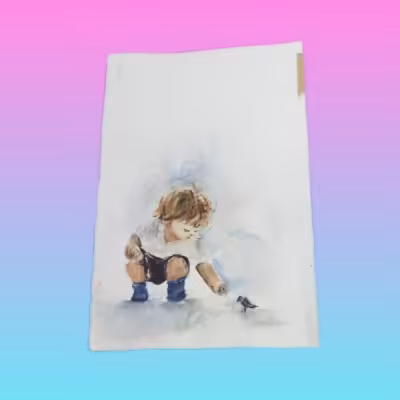 تابلوی نقاشی با ابرنگ طرح شازده کوچولو سایز A4