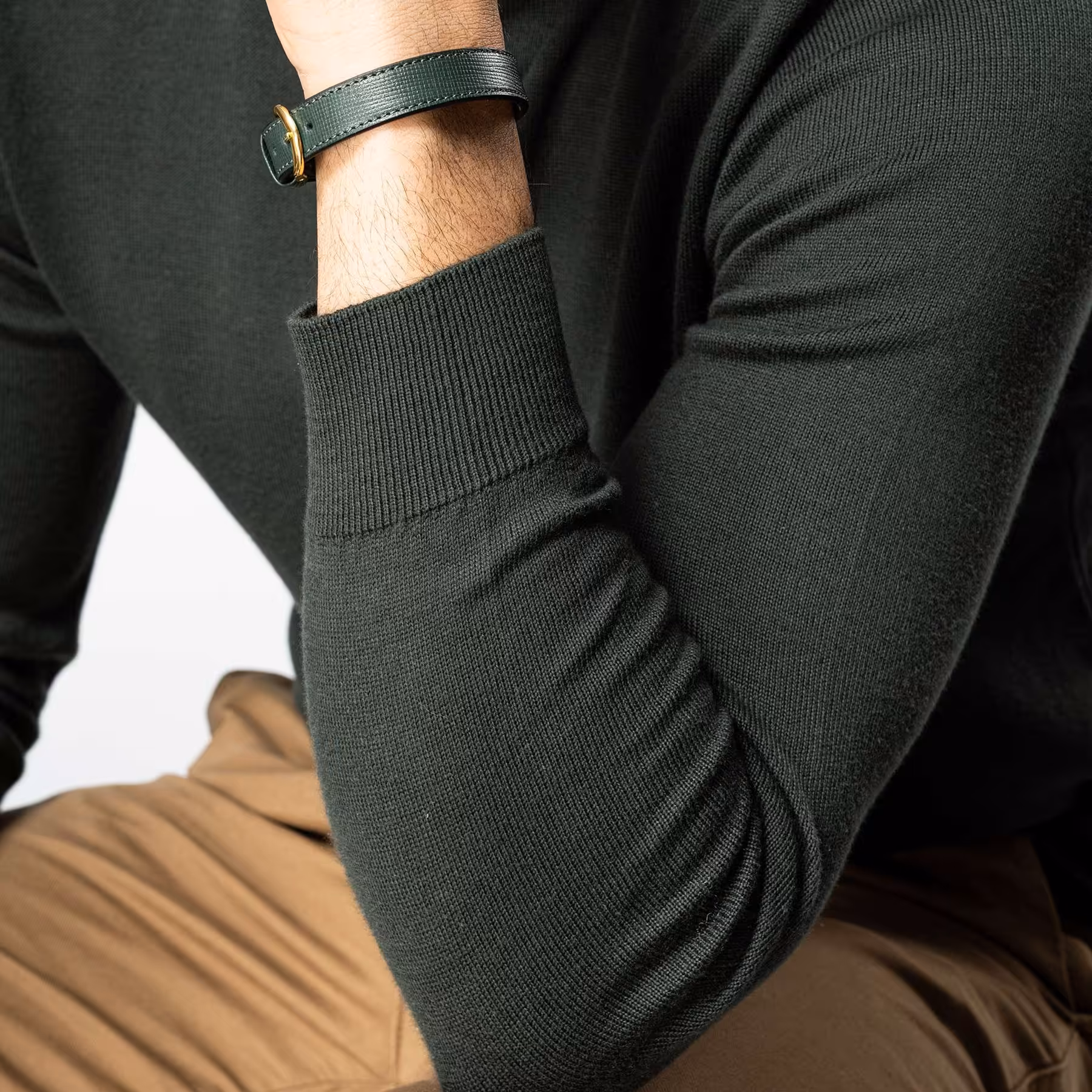 دستبند چرم طبیعی زنانه و مردانه بیسراک کد 102H-Meshki