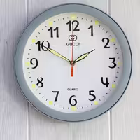 ساعت دیواری گوچی گرد سایز 28 موتورآرامگردرنگبندی قهوهای طوسی سیاه سفید