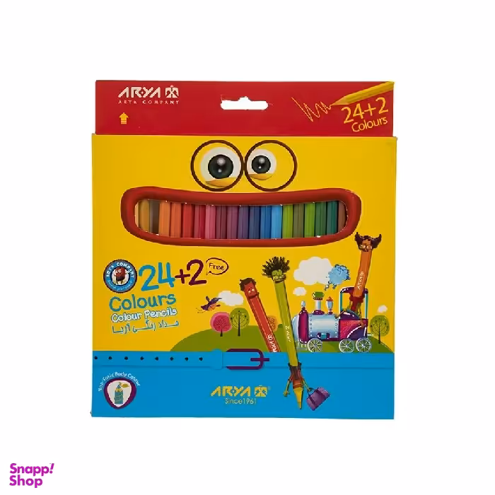 مداد رنگی 24 رنگ آریا
